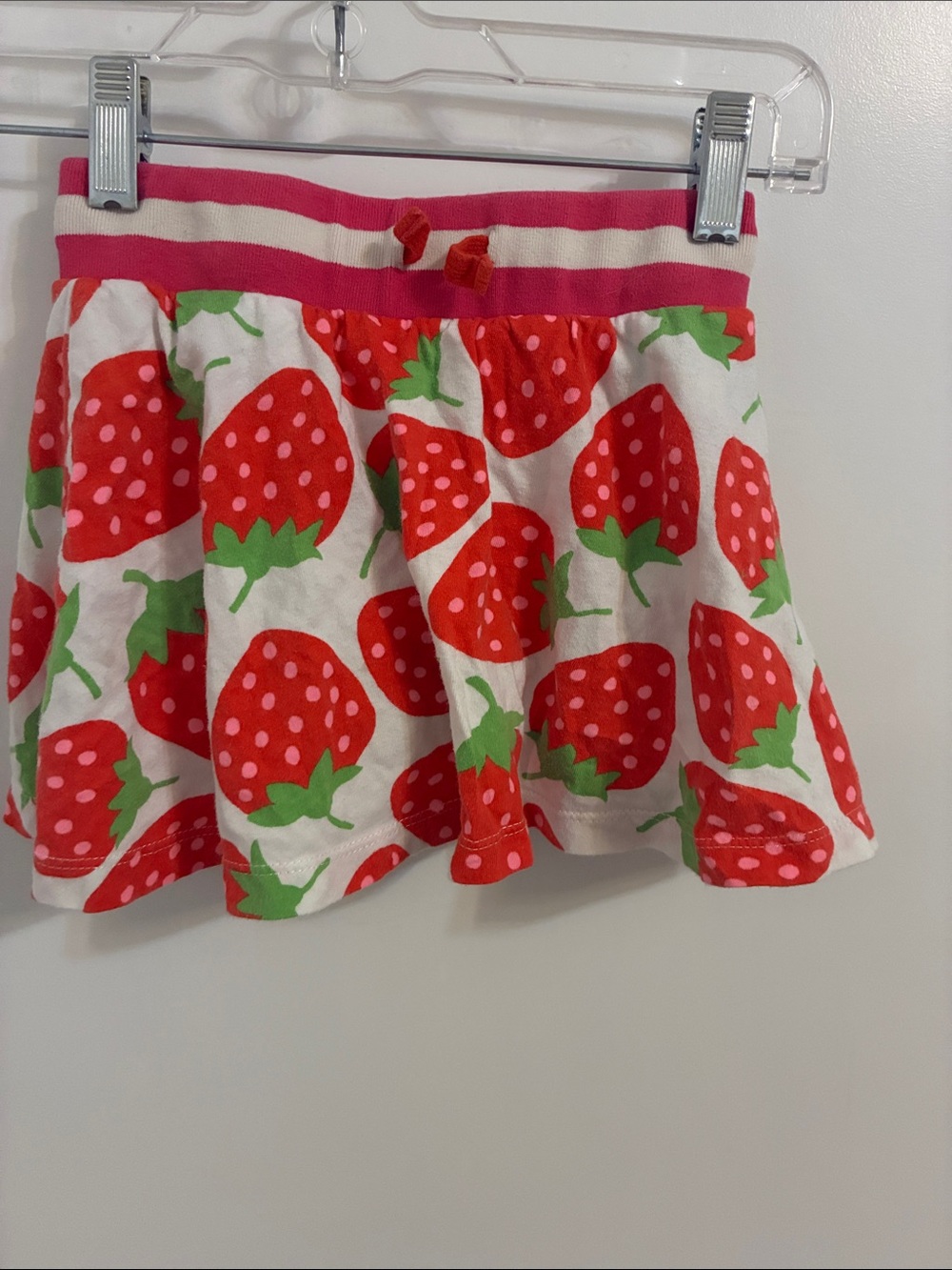 Mini Boden Strawberry Print Skort - Red, Green, Pink